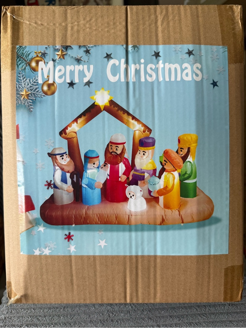 Inflatable Nativity Scene Christmas Decoration - Multicolor 7ft Outdoor